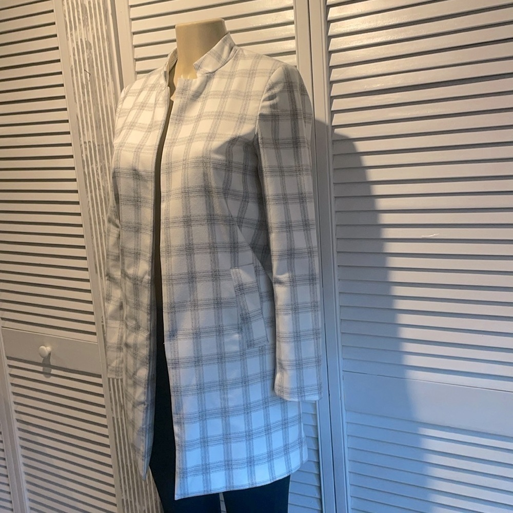 Carolina Belle Montreal Women's Plaid Open Front
Blazer Black White Size XS - Picture 2 of 6